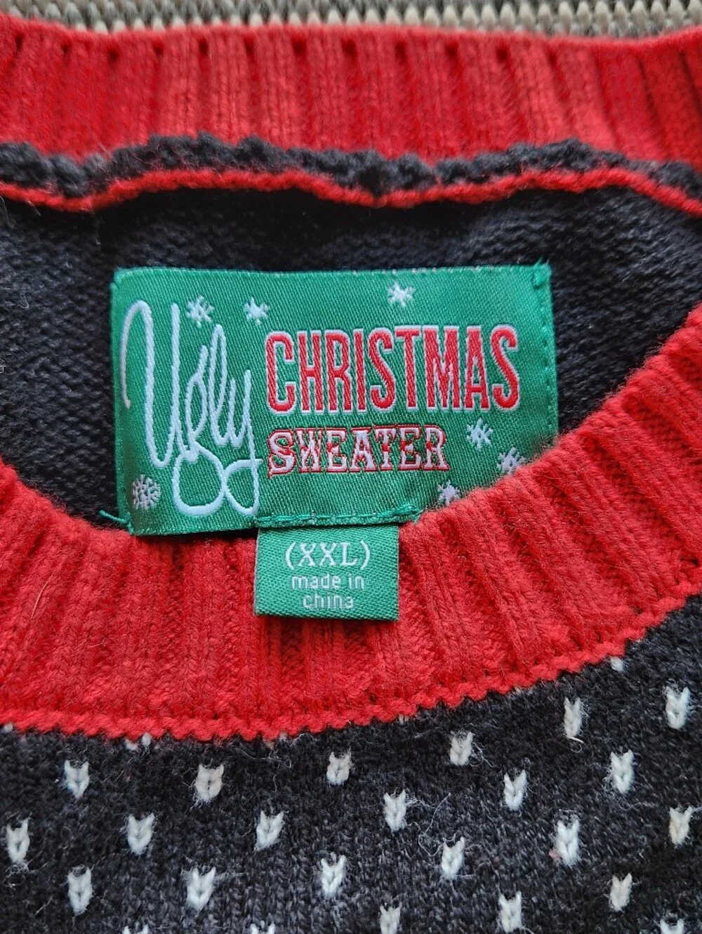 Ugly Christmas Sweater Men's XXL Cow Santa Hat Moo Moo Moo Knit Holiday Party 2